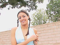 Brunette babe gets her asslick cravings met by hung stud