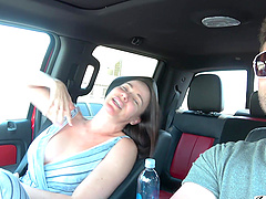 Brunette Dana Dearmond and her couple play with fetish toys