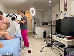 Steamy backstage sex with couple during Billy Visual's show