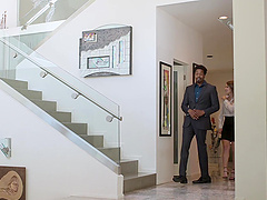 Interracial couple enjoys doggystyle and missionary sex