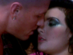 Petite brunette gets nailed hard in nylon stockings