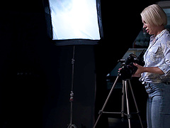 Brunette pornstar Helena Locke rides Derrick Pierce in cowgirl position