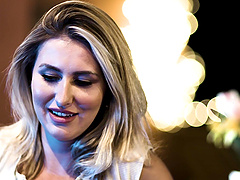 Double teaming leads to a messy facial for Alex Mack