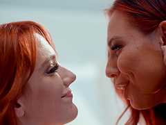 Redhead lesbian love affair with pornstar Aidra Fox