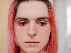 Trans babes take turns riding big cock