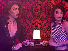 Steamy threesome with Brooklyn Gray and Ariel Demure featuring a hot shemale surprise