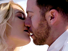 Busty babe Kenna James takes a hard pounding on her nice ass