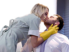 Busty babe Kenna James takes a hard pounding on her nice ass