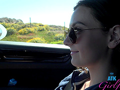 Petite teen Serena Hill shows off her kinky side in pov