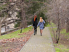 Beautiful bald pussy gets licked by lesbian couple