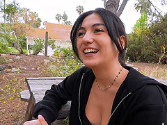 Natural tits pornstar gets fucked hard in missionary and doggystyle