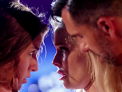 Two tight asses get shared by multiple guys in an intense dp session.