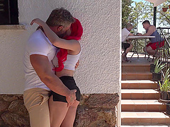 Beautiful boobs bouncing in the great outdoors