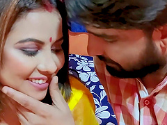 A hot couple enjoys a steamy doggystyle sex in bed.