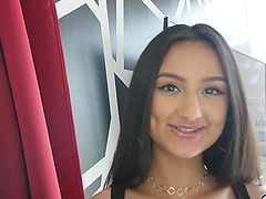 Natural tits bouncing during intense missionary sex