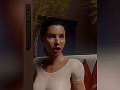 Brunette hottie gets her fake tits massaged and fucked