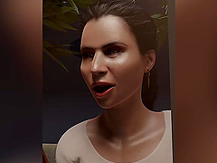 Brunette hottie gets her fake tits massaged and fucked