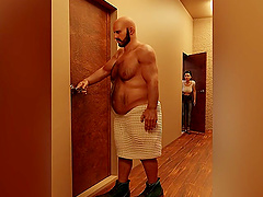 Brunette hottie gets her fake tits massaged and fucked