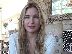 Blonde bombshell Blair Williams gives a sloppy blowjob and gets fucked hard