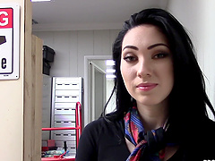 Long-haired beauty Aria Alexander gets her ass licked in heels