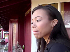 Interracial couple enjoys doggystyle and missionary sex