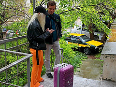 Long hair blonde Rebecca Nikson rides and is ridden in hot sex