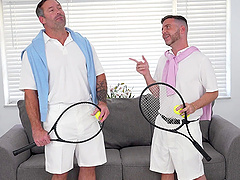 Beautiful shemale in lingerie gives a hot massage with oil.