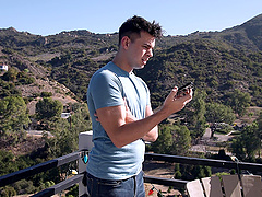 Big tits blonde gets a facial while on top in missionary position