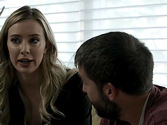 Haley Reed and her big cock lover in natural tits and long hair fetish vid