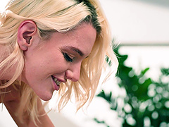 Kenna James and Blake Blossom’s hot lesbian scene ends with a nice ass lick