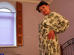 Nata in fishnet stockings, solo pleasure.