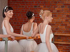 Beautiful girls Pure Kitty and Nata Owen in hot group sex scene.