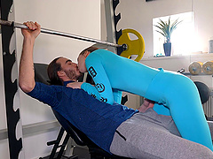 Skinny blonde Trixxxie Fox gets a hot doggy style fuck in the bedroom