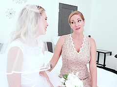 Beautiful brides get their pussies licked and fucked by Ken Feels.