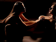 Beautiful woman gets gang banged by two big cocks