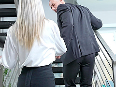 Brock Cooper and Sweet Sophia in hot lesbian scene with licking and anal sex