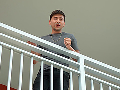 Beautiful woman with natural tits Nicole Aria gets fucked in missionary position.