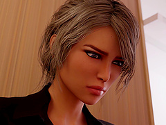 Beautiful shemale in hot 3d scene.