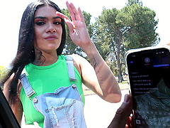 Beautiful brunette gets a facial in this pov video