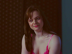 A beautiful couple has sex in the bedroom and the woman wears lingerie.