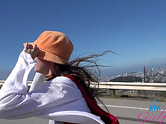 Serena Hill and her lover have sex in public places.