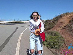 Serena Hill and her lover have sex in public places.