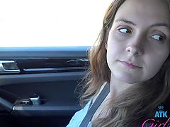 Serena Hill and her lover have sex in a car.