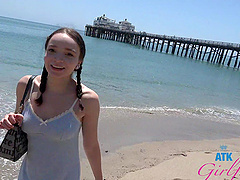 Beautiful brunette Selina Imai has a shaved pussy and she is a hot girl.