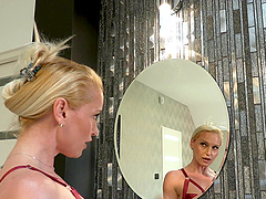 Beautiful long-haired pornstar Kathia Nobili in hot mmf threesome