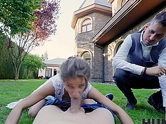 Natural tits blonde Sarah Kay gets a facial with pleasure