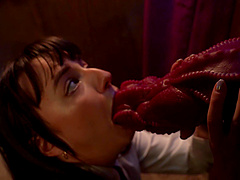 Beautiful brunette Lana Smalls has a nice ass and wears socks.