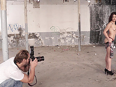 Beautiful brunette gives great blow job and rides cock like expert