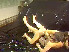 Hot scenes of a romantic couple in a hot retro compilation.