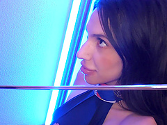 Beautiful girl with long hair gets a messy anal creampie.